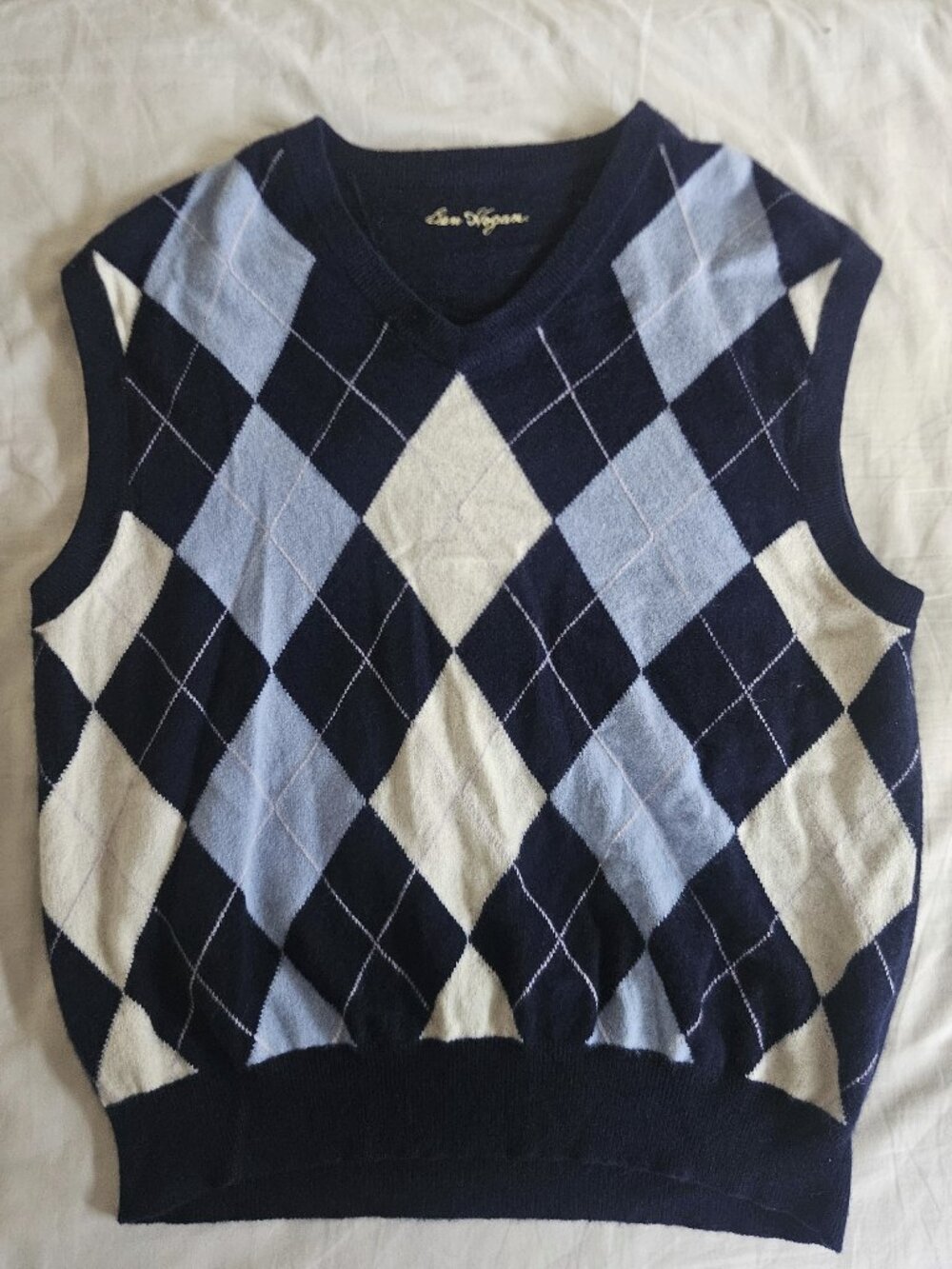Ben Hogan 100% Cashmere Blue Sweater Vest